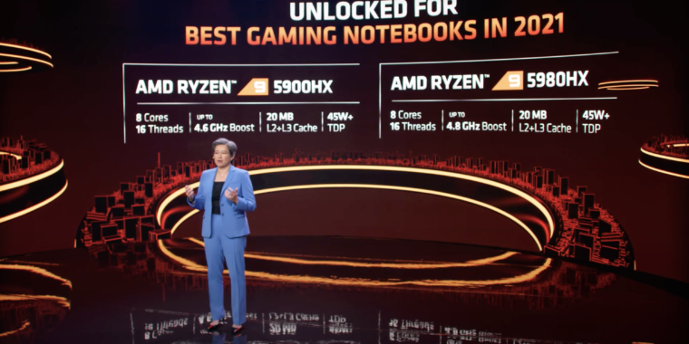 AMD claims the new Ryzen 5000 mobile processors are Intel's best gaming and content creation